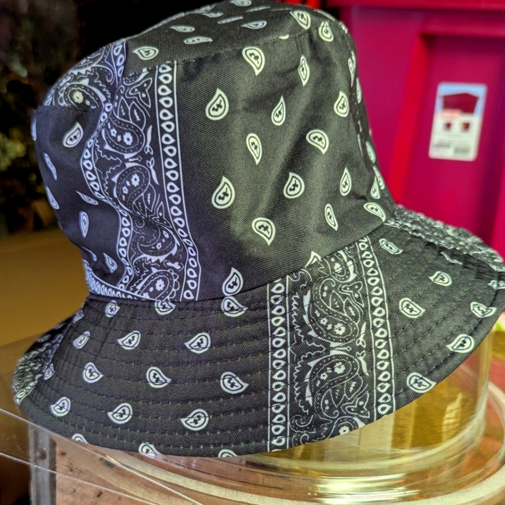 Black Paisley Bucket Hat